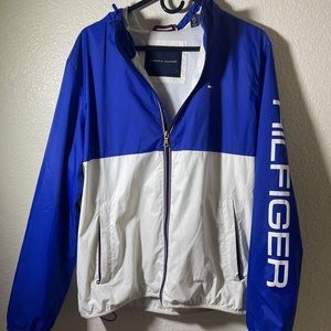 Tommy Hilfiger blue and white Windbreaker